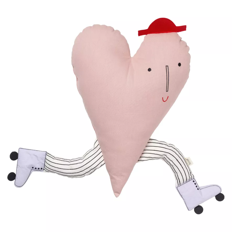 Ferm Living Heart Kussen Dusty Rose 1 Ferm Living Heart Kussen Dusty Rose