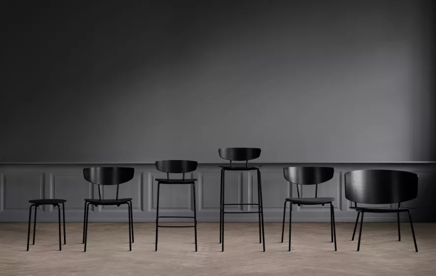 Ferm Living Herman Barkruk 64cm Zwart 2 Ferm Living Herman Barkruk 64cm Zwart - Afbeelding 2