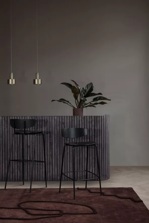 Ferm Living Herman Barkruk 64cm Zwart 3 Ferm Living Herman Barkruk 64cm Zwart - Afbeelding 3