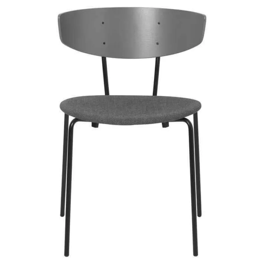 Ferm Living Herman Gestoffeerde Stoel Grijs/groen 1 Ferm Living Herman Gestoffeerde Stoel Grijs/groen