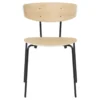 Ferm Living Herman Stoel Naturel Eiken, Zwart Onderstel