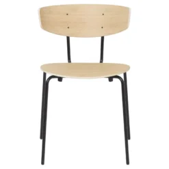 Ferm Living Herman Stoel Naturel Eiken, Zwart Onderstel
