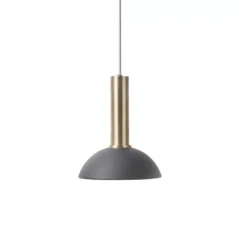 Ferm Living Hoop Black Hanglamp Groot Messing