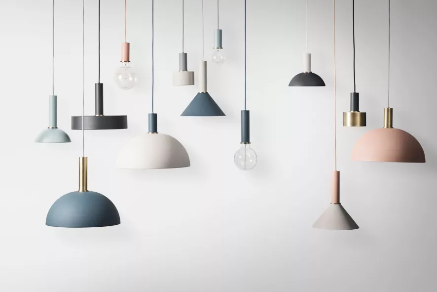 Ferm Living Dome Light Grey Hanglamp Groot Zwart 3 Ferm Living Dome Light Grey Hanglamp Groot Zwart - Afbeelding 3