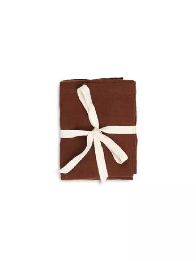 Ferm Living Linen Servet Set Van 2 Chocolate 4 Ferm Living Linen Servet Set Van 2 Chocolate - Afbeelding 4