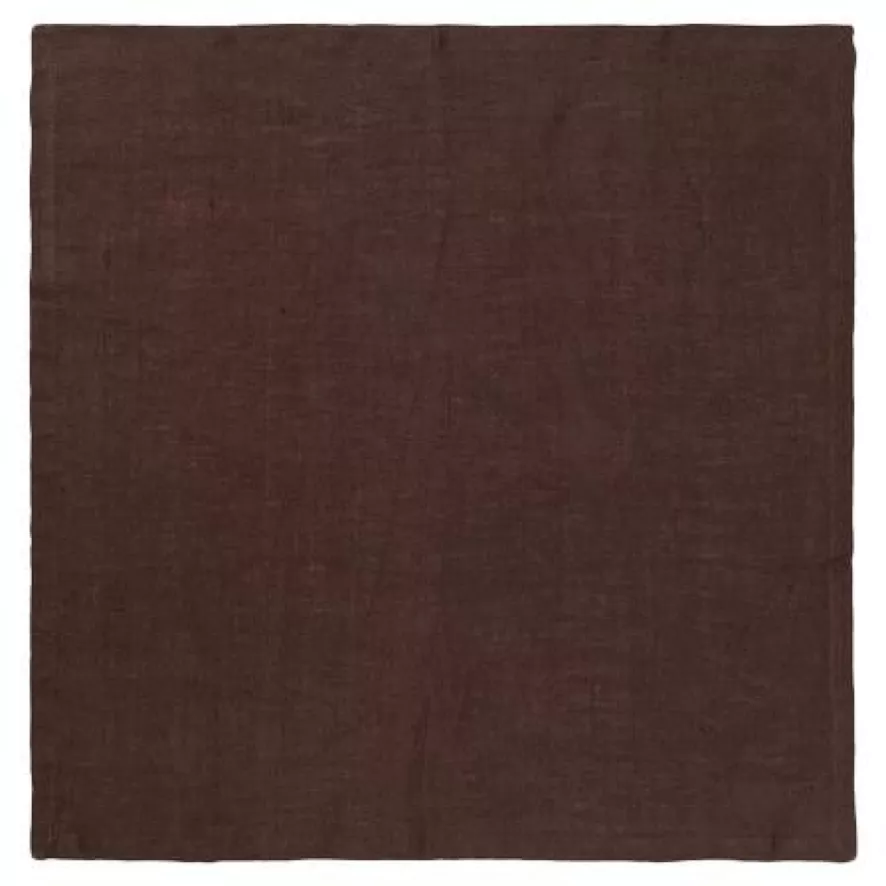 Ferm Living Linen Servet Set Van 2 Chocolate 1 Ferm Living Linen Servet Set Van 2 Chocolate