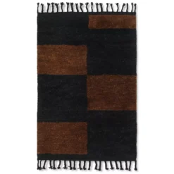 Ferm Living Mara Knotted Vloerkleed 120x180 Black Chocolate