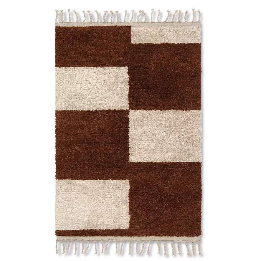 Ferm Living Mara Knotted Vloerkleed 80x120 Bright Blue/off-white 3 Ferm Living Mara Knotted Vloerkleed 80x120 Bright Blue/off-white - Afbeelding 3