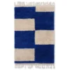 Ferm Living Mara Knotted Vloerkleed 80x120 Bright Blue/off-white