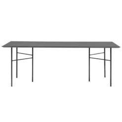 Ferm Living Mingle Tafel 210x90 Zwart Blad, Zwart Onderstel