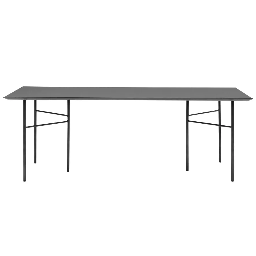 Ferm Living Mingle Tafel 210x90 Zwart Blad, Zwart Onderstel 1 Ferm Living Mingle Tafel 210x90 Zwart Blad, Zwart Onderstel