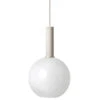 Ferm Living Opal Sphere Hanglamp Wit, Groot Lichtgrijs