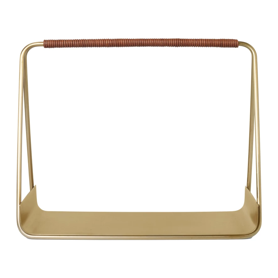 Ferm Living Port Hout Opberger Messing 1 Ferm Living Port Hout Opberger Messing