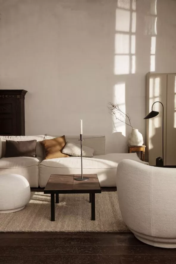 Ferm Living Rico Ottoman Brushed Poef Sand 7 Ferm Living Rico Ottoman Brushed Poef Sand - Afbeelding 7