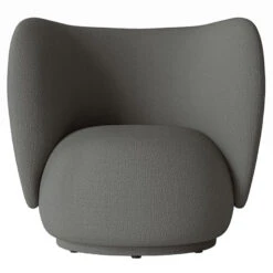 Ferm Living Rico Boucle Fauteuil Grey Wool Boucle