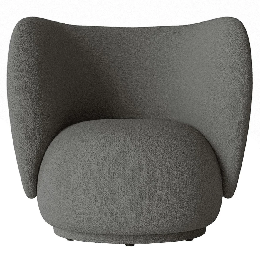 Ferm Living Rico Boucle Fauteuil Grey Wool Boucle 1 Ferm Living Rico Boucle Fauteuil Grey Wool Boucle