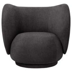 Ferm Living Rico Boucle Fauteuil Warm Dark Grey