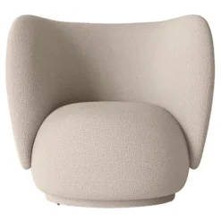 Ferm Living Rico Boucle Fauteuil Naturel Wool Boucle