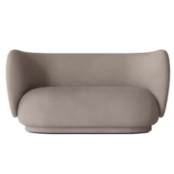 Ferm Living Rico Brushed 2-zits Bank Warm Grey