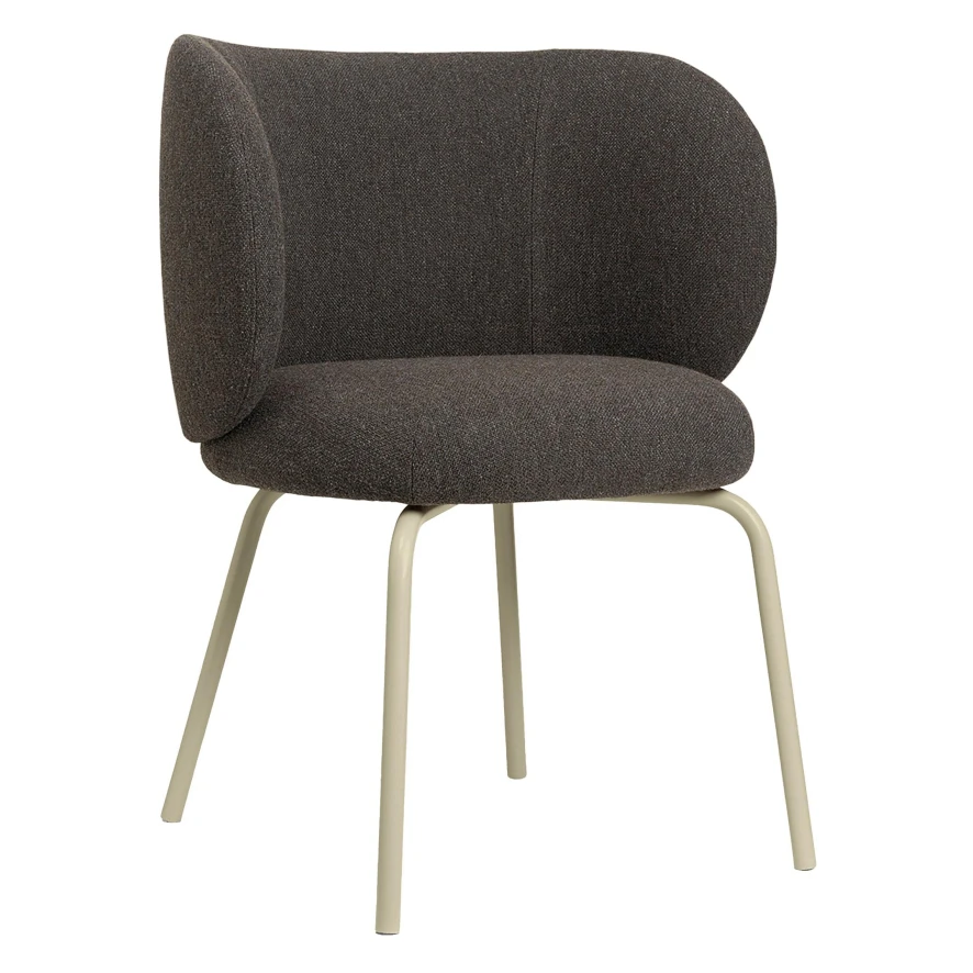 Ferm Living Rico Eetkamerstoel Met Cashmere Onderstel Bouclé Off-white 8 Ferm Living Rico Eetkamerstoel Met Cashmere Onderstel Bouclé Off-white - Afbeelding 8