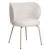 Ferm Living Rico Eetkamerstoel Met Cashmere Onderstel Bouclé Off-white