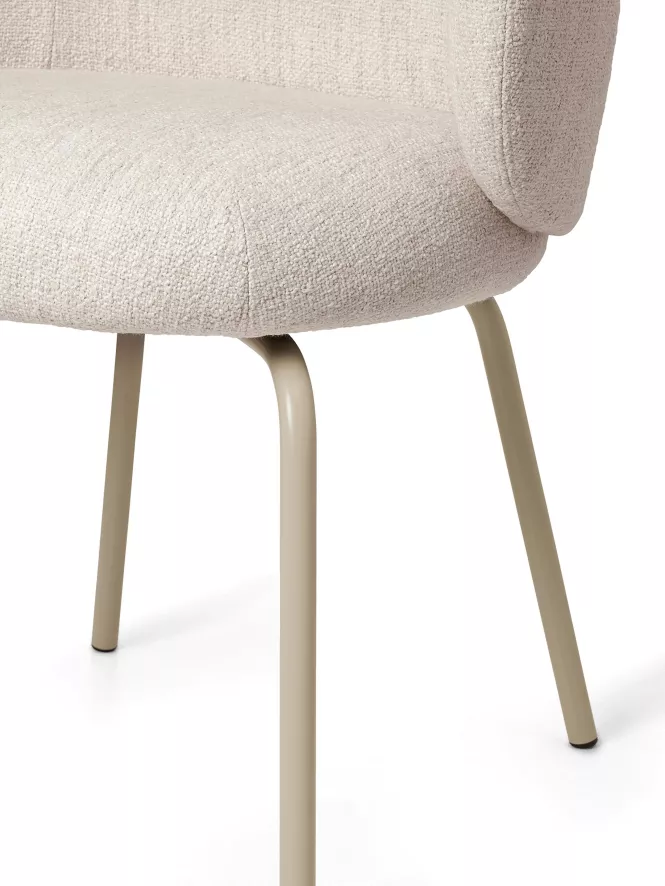 Ferm Living Rico Eetkamerstoel Met Cashmere Onderstel Bouclé Off-white 6 Ferm Living Rico Eetkamerstoel Met Cashmere Onderstel Bouclé Off-white - Afbeelding 6