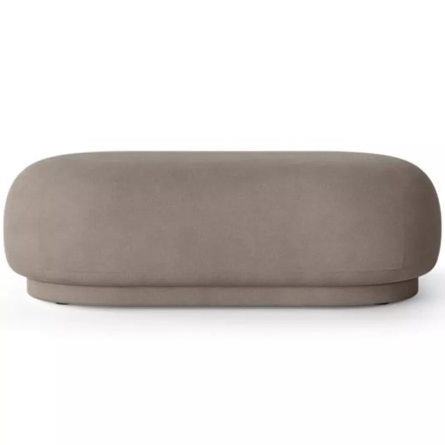 Ferm Living Rico Ottoman Brushed Poef Sand 2 Ferm Living Rico Ottoman Brushed Poef Sand - Afbeelding 2