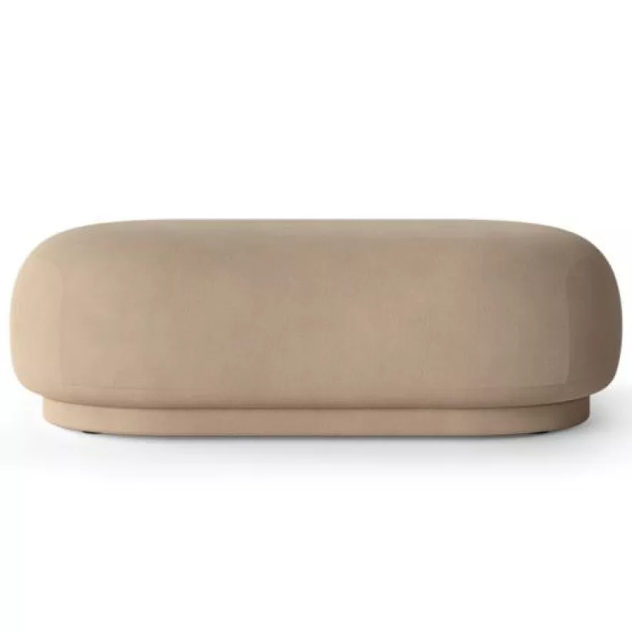 Ferm Living Rico Ottoman Brushed Poef Sand 1 Ferm Living Rico Ottoman Brushed Poef Sand
