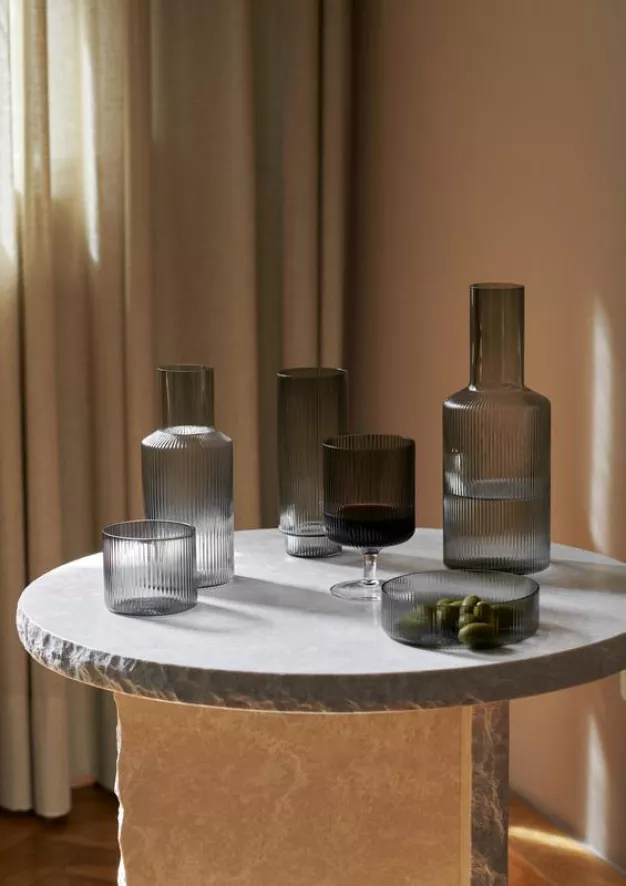 Ferm Living Ripple Long Drink Glazen Set Van 4 Transparant 13 Ferm Living Ripple Long Drink Glazen Set Van 4 Transparant - Afbeelding 13