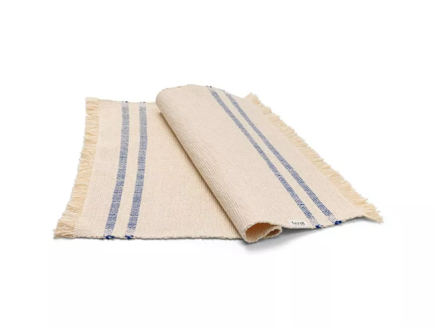 Ferm Living Savor Placemat Off-white/blue 5 Ferm Living Savor Placemat Off-white/blue - Afbeelding 5