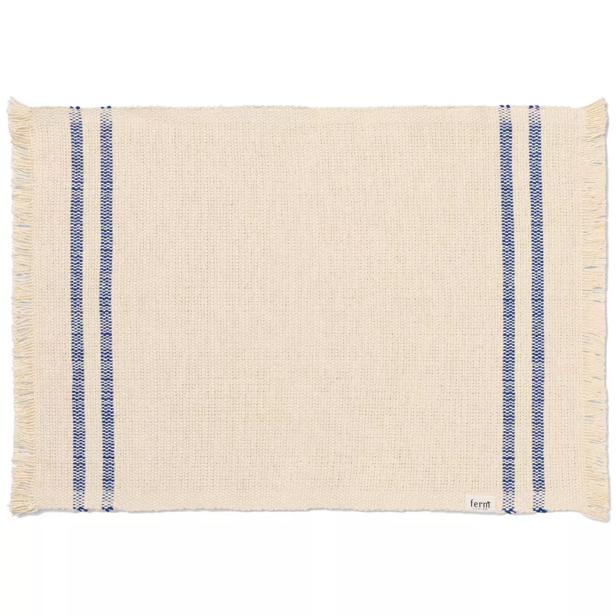 Ferm Living Savor Placemat Off-white/blue 1 Ferm Living Savor Placemat Off-white/blue