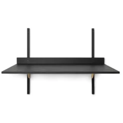 Ferm Living Sector Shelf Bureau Black Ash Brass