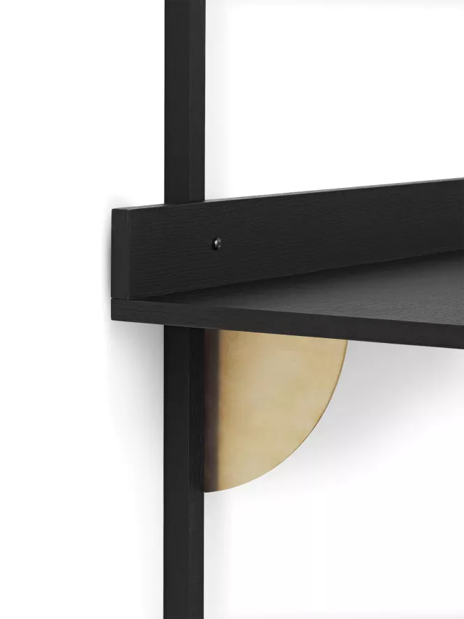 Ferm Living Sector Shelf Bureau Black Ash Brass 7 Ferm Living Sector Shelf Bureau Black Ash Brass - Afbeelding 7
