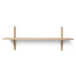 Ferm Living Sector Shelf Wandplank Single Wide Natural Oak/Brass