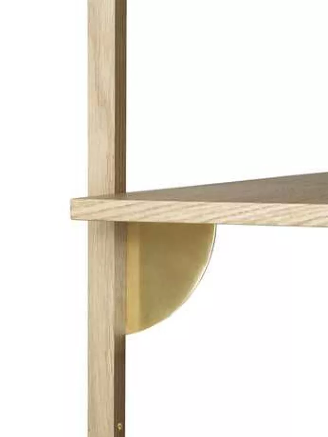 Ferm Living Sector Shelf Wandplank Single Wide Natural Oak/Brass 5 Ferm Living Sector Shelf Wandplank Single Wide Natural Oak/Brass - Afbeelding 5