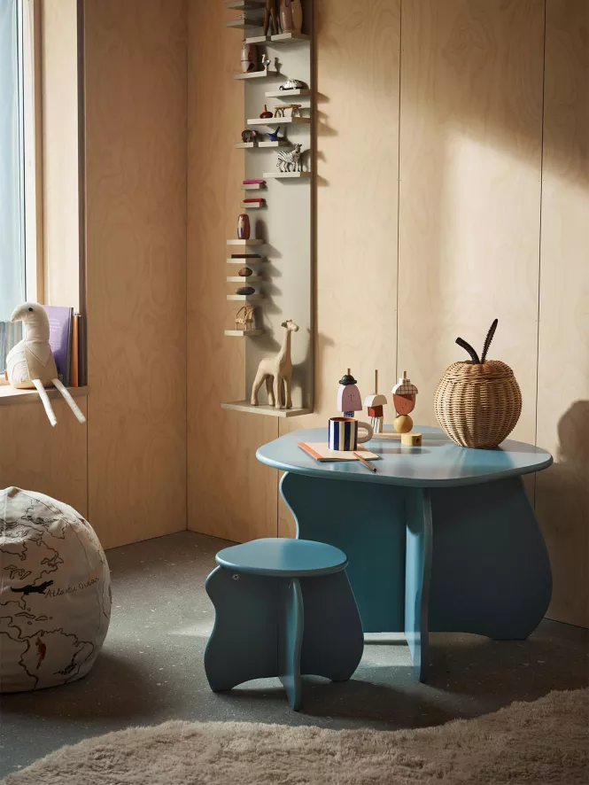 Ferm Living Slope Kindertafel Ø70 Storm 3 Ferm Living Slope Kindertafel Ø70 Storm - Afbeelding 3