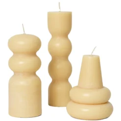 Ferm Living Torno Kaarsen Set Van 3 Pale Yellow
