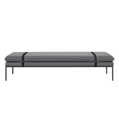Ferm Living Turn Daybed Bank Fiord Met Zwarte Band, Lichtgrijs