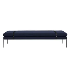 Ferm Living Turn Daybed Bank Fiord Met Zwarte Band, Donkerblauw