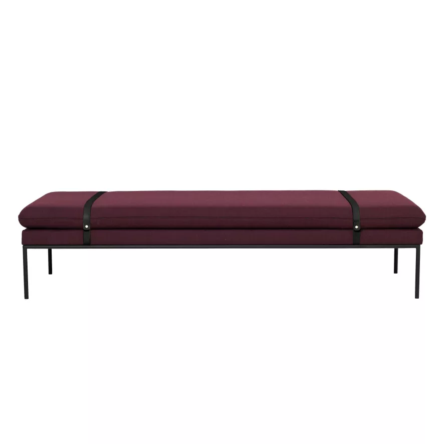 Ferm Living Turn Daybed Bank Fiord Met Zwarte Band, Donkergrijs 3 Ferm Living Turn Daybed Bank Fiord Met Zwarte Band, Donkergrijs - Afbeelding 3