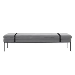 Ferm Living Turn Daybed Bank Wool Met Zwarte Band, Lichtgrijs