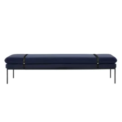 Ferm Living Turn Daybed Bank Wool Met Zwarte Band, Blauw