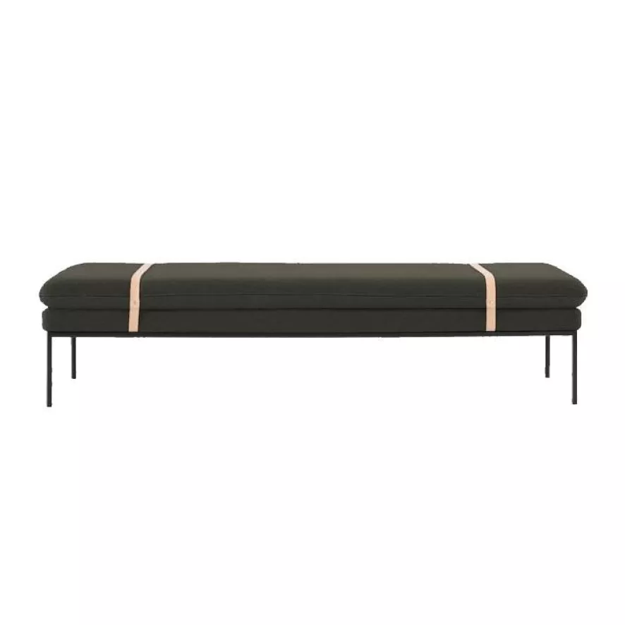 Ferm Living Turn Daybed Bank Wool Donkergroen 1 Ferm Living Turn Daybed Bank Wool Donkergroen