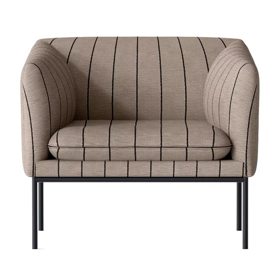 Ferm Living Turn Fauteuil Pasadena Sand/Black 1 Ferm Living Turn Fauteuil Pasadena Sand/Black