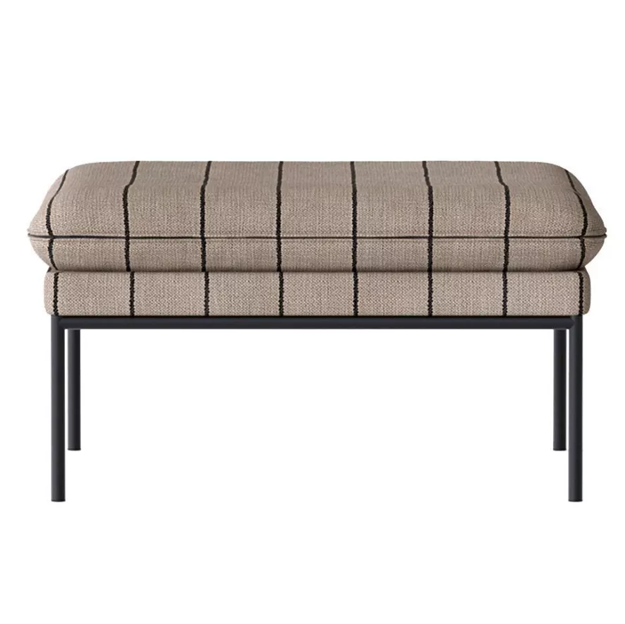 Ferm Living Turn Poef Pasadena Sand/Black 1 Ferm Living Turn Poef Pasadena Sand/Black