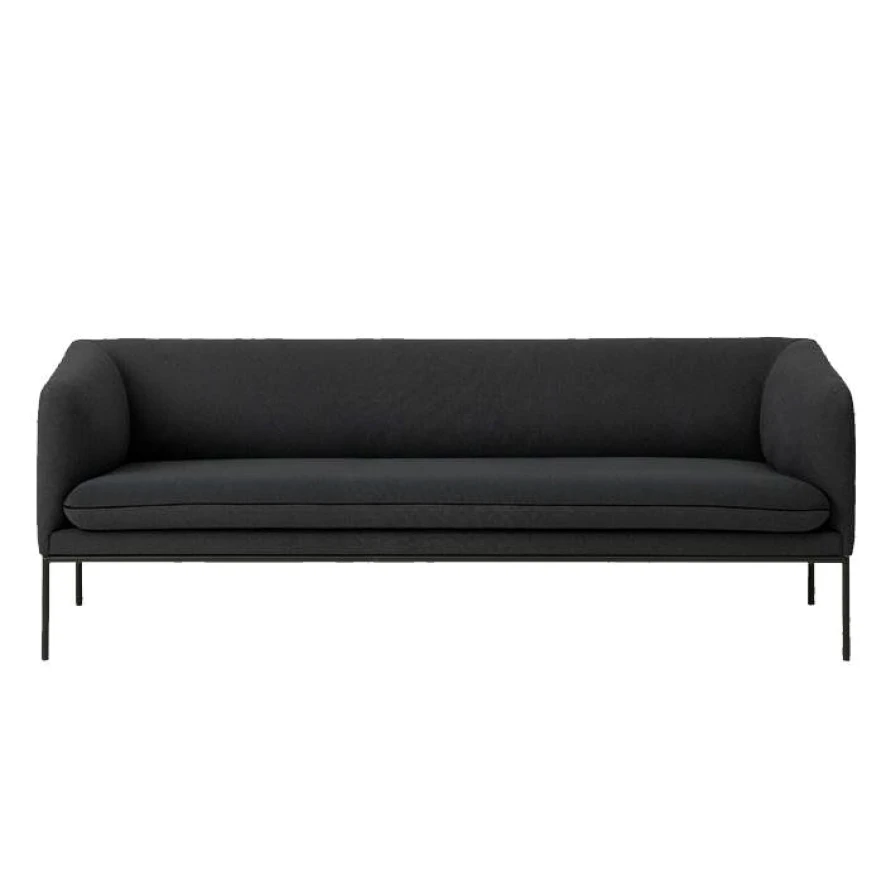 Ferm Living Turn Sofa Bank Cotton 3-zits Donkergrijs 1 Ferm Living Turn Sofa Bank Cotton 3-zits Donkergrijs