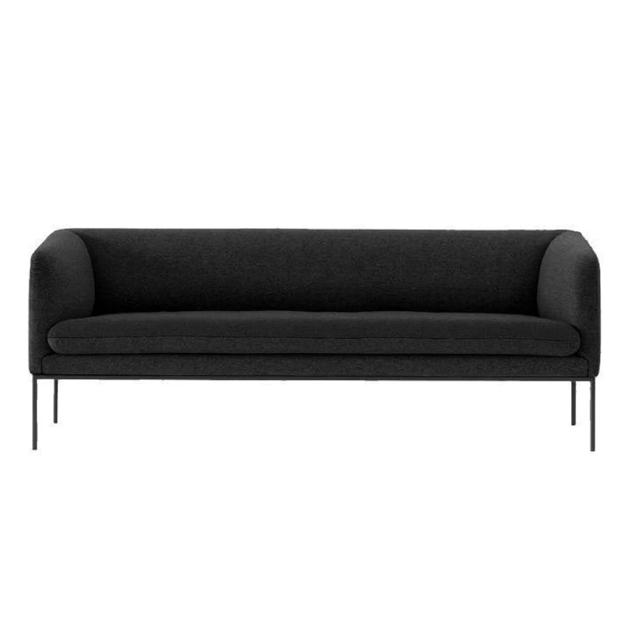 Ferm Living Turn Sofa Bank Wool 3-zits Donkergrijs 1 Ferm Living Turn Sofa Bank Wool 3-zits Donkergrijs