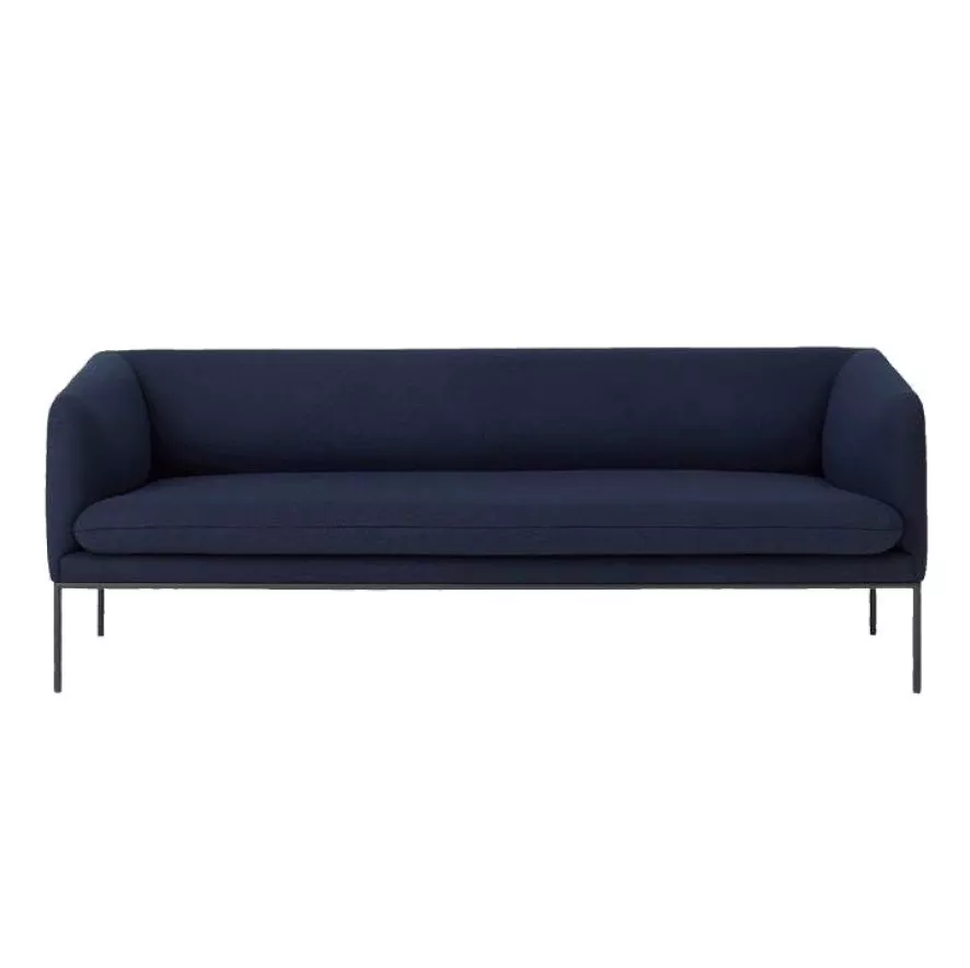 Ferm Living Turn Sofa Bank Wool 3-zits Donkergrijs 2 Ferm Living Turn Sofa Bank Wool 3-zits Donkergrijs - Afbeelding 2