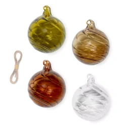 Ferm Living Twirl Ornaments Kerstballen Set Van 4 Medium