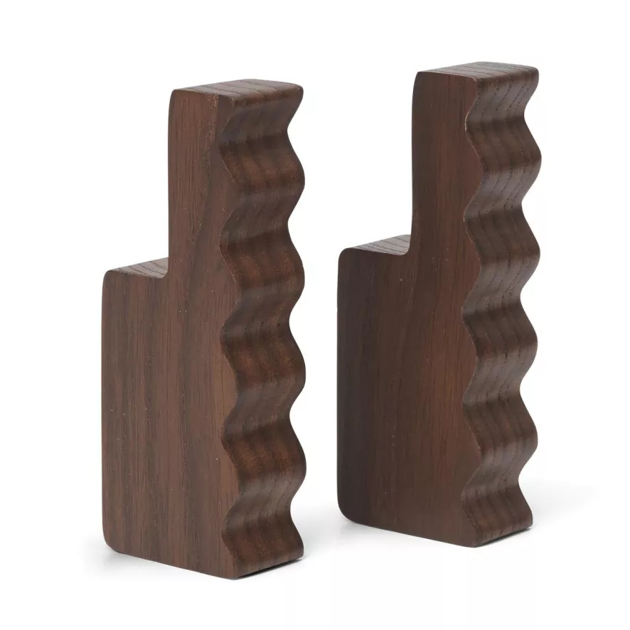 Ferm Living Unda Haak Set Van 2 Bruin 1 Ferm Living Unda Haak Set Van 2 Bruin